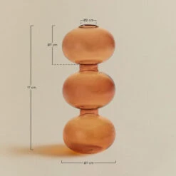 SKLUM Vaso In Vetro Nonza Marrone Tabacco -Armonia Decor 79073636 5