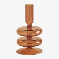 SKLUM Portacandele In Vetro Olmeto Giallo Ambra