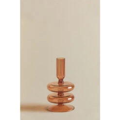 SKLUM Portacandele In Vetro Olmeto Giallo Ambra -Armonia Decor 79073641 3