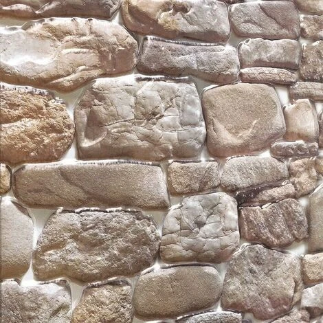 Piastrelle Pvc Adesive 3D Disegno Mattonella Pietra Bagno Cucina Pannello Autoadesivo 5 Pezzi - Dis.F 4 Piastrelle Pvc Adesive 3D Disegno Mattonella Pietra Bagno Cucina Pannello Autoadesivo 5 Pezzi - Dis.F - immagine 2