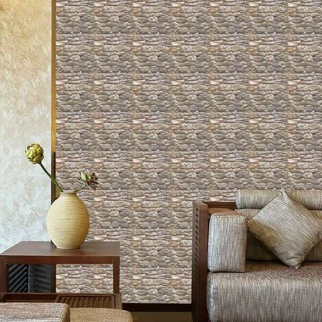 Piastrelle Pvc Adesive 3D Disegno Mattonella Pietra Bagno Cucina Pannello Autoadesivo 5 Pezzi - Dis.F 7 Piastrelle Pvc Adesive 3D Disegno Mattonella Pietra Bagno Cucina Pannello Autoadesivo 5 Pezzi - Dis.F - immagine 5