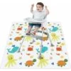 Tappetino Per Seggiolone Per Bambini, Tappetino Antispruzzo Per Bambini 130 130 Cm, Tappetino Per Protezione Del Pavimento Impermeabile E Antiscivolo Tappetino Per Bambini E Tovaglia A Stella READCLY -Armonia Decor 80962008 1