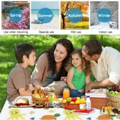 Tappetino Per Seggiolone Per Bambini, Tappetino Antispruzzo Per Bambini 130 130 Cm, Tappetino Per Protezione Del Pavimento Impermeabile E Antiscivolo Tappetino Per Bambini E Tovaglia A Stella READCLY -Armonia Decor 80962008 4