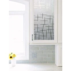 READCLY-Buona Pellicola Per Vetri Privacy, Pellicola Oscurante Per Vetri Privacy, Pellicola Per Vetri Elettrostatica Autoadesiva Statica Anti-UV Per Soggiorno Camera Da Letto Bagno Ufficio (Stella, 30 -Armonia Decor 80962032 3