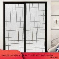 READCLY-Buona Pellicola Per Vetri Privacy, Pellicola Oscurante Per Vetri Privacy, Pellicola Per Vetri Elettrostatica Autoadesiva Statica Anti-UV Per Soggiorno Camera Da Letto Bagno Ufficio (Stella, 30 -Armonia Decor 80962032 4