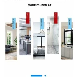 READCLY-Buona Pellicola Per Vetri Privacy, Pellicola Oscurante Per Vetri Privacy, Pellicola Per Vetri Elettrostatica Autoadesiva Statica Anti-UV Per Soggiorno Camera Da Letto Bagno Ufficio (Stella, 30 -Armonia Decor 80962032 5