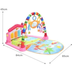 Tappetino Per Bambini, Tappetino Da Gioco Per Bambini Con Pianoforte A Pedale 84 65 45 Cm Rosa -Armonia Decor 81268132 2