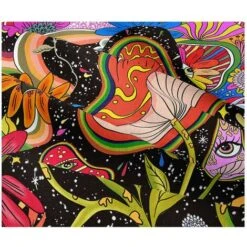 Bohemian Tapestry Mandala Room Decor Arazzo In Tessuto Decorativo, Funghi Psichedelici -Armonia Decor 81292735 5