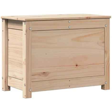 Contenitore Portaoggetti 60x32x45,5 Cm Legno Massello Pino VidaXL 3 Contenitore Portaoggetti 60x32x45,5 Cm Legno Massello Pino VidaXL