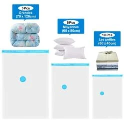 None Sacchetto Sottovuoto Per Risparmiare Spazio Sacchetti Sottovuoto Per Vestiti Lenzuola E Altri Tessuti (confezione Da 20) -Armonia Decor 81351692 3