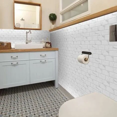 None Adesivi Per Piastrelle Adesivi Per Piastrelle Da Parete Autoadesivi In PVC Impermeabile E Resistente Peel And Stick 30x15cm 6 Pezzi 5 None Adesivi Per Piastrelle Adesivi Per Piastrelle Da Parete Autoadesivi In PVC Impermeabile E Resistente Peel And Stick 30x15cm 6 Pezzi - immagine 3