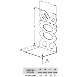 Fermalibro In Acciaio 1 Pz Mod Books Colore Rosso -Armonia Decor 82435898 3