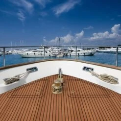 COSTWAY Eva Schiuma Tappetino Marino Di Pavimentazione, Tappetino Antiscivolo E Autoadesivo, Adatto Per Barche Yacht Navi, 240 X 90 Cm (Marrone) -Armonia Decor 82985354 5