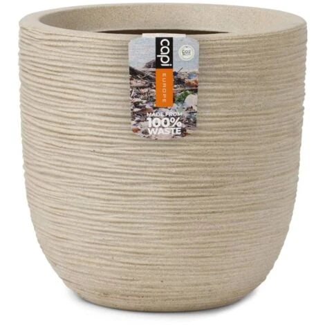 Fioriera Rotonda Waste Rib 35x34 Cm Beige Terrazzo Capi 3 Fioriera Rotonda Waste Rib 35x34 Cm Beige Terrazzo Capi