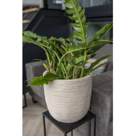 Fioriera Rotonda Waste Rib 35x34 Cm Beige Terrazzo Capi 4 Fioriera Rotonda Waste Rib 35x34 Cm Beige Terrazzo Capi - immagine 2