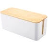 Scatola Portacavi Cavo Multipresa Custodia Antipolvere Caricabatterie Presa Organizzatore Linea Di Rete Scatola Portaoggetti Caricabatterie Gestione Cavo 1PC (bianco) -Armonia Decor 83723780 1
