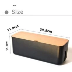 Scatola Portacavi Cavo Multipresa Custodia Antipolvere Caricabatterie Presa Organizzatore Linea Di Rete Scatola Portaoggetti Caricabatterie Gestione Cavo 1PC (bianco) -Armonia Decor 83723780 2