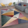 Paco Home Tappeto Salotto Pelo Corto Motivo Geometrico Diamante Moderno Con Effetto 3D 60x110 Cm, Multicolore -Armonia Decor 83730326 1