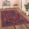Paco Home Tappeto Salotto Soggiorno Tessuto Liscio Vintage Persiano Motivo Bordura Lavabile 60x100 Cm, Rosso 3