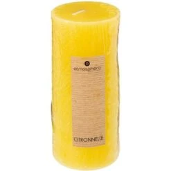 Candela Rotonda Profumata Alla Citronella H15 - Durata 80 Ore, Cera Gialla, Citronella Profumata, Dimensioni 7x15 Cm - Atmosphera Créateur D'intérieur -Armonia Decor 83765772 2