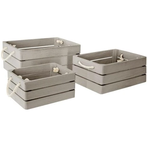 Dream Cagette Box Grigio X 3 - Atmosphera Créateur D'intérieur 3 Dream Cagette Box Grigio X 3 - Atmosphera Créateur D'intérieur