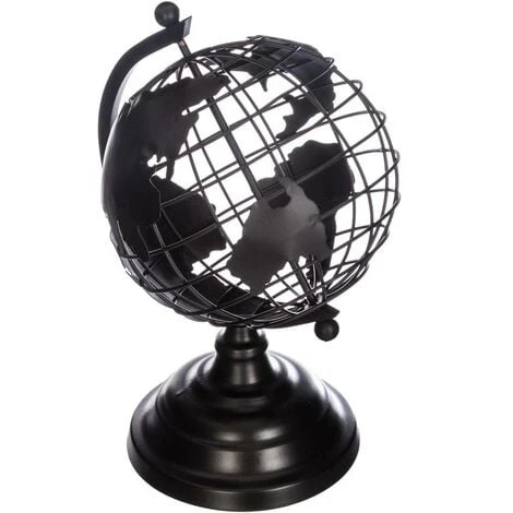 Globo In Metallo H25 - Globo In Metallo, Ferro, Dimensioni L. 18,5 X L. 17 X H. 27 Cm - Atmosphera Créateur D'intérieur 3 Globo In Metallo H25 - Globo In Metallo, Ferro, Dimensioni L. 18,5 X L. 17 X H. 27 Cm - Atmosphera Créateur D'intérieur