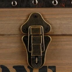 ATMOSPHERA Set Di 4 Bauli Rettangolari Marroni Factory In Mdf, Poliestere E Ferro - Dimensioni Xs: L. 34 X L. 19 X H. 16cm S: L. 40 X L. 24 X H. 21cm M: L. 48 X L. 29 X H. 25cm L: L. 56 X L. 34 X H. 29cm - Atmos -Armonia Decor 83766981 3