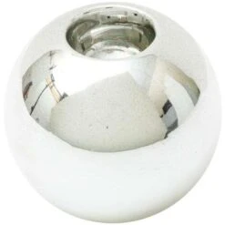 Portacandele In Ceramica A Sfera D Argento - Cono - Feeric Lights & Christmas -Armonia Decor 83768271 2