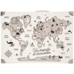 Valigia Con Motivo Del Mondo - Atmosphera Créateur D'intérieur -Armonia Decor 83768767 4