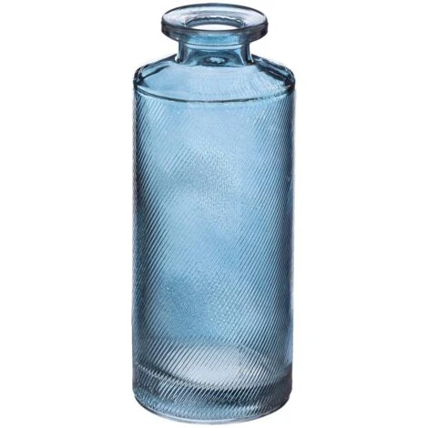 Set Di 3 Soliflores In Vetro A Righe Blu - Atmosphera Créateur D'intérieur 6 Set Di 3 Soliflores In Vetro A Righe Blu - Atmosphera Créateur D'intérieur - immagine 4