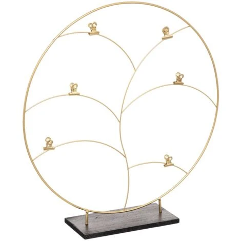 Portafoto In Metallo Placcato Oro 40x9x41cm - Atmosphera Créateur D'intérieur 3 Portafoto In Metallo Placcato Oro 40x9x41cm - Atmosphera Créateur D'intérieur