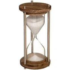 Clessidra In Metallo In Legno Di Mango H15 - Atmosphera Créateur D'intérieur