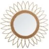 Specchio Da Sole In Rattan D50 - Specchio In Rattan, Salice, Mdf E Vetro, Dimensioni L. 50 X L. 2,8 X H. 50 Cm - Atmosphera Créateur D'intérieur