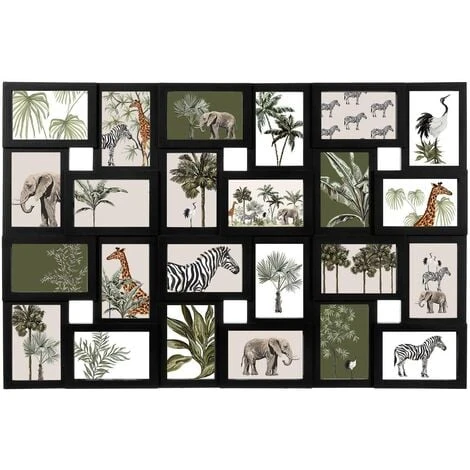 Black Jumble - 24 Foto - Pellet, Polipropilene, Carta E Pvc, Nero, Dimensioni 86x2,2x57 Cm - Atmosphera Créateur D'intérieur 3 Black Jumble - 24 Foto - Pellet, Polipropilene, Carta E Pvc, Nero, Dimensioni 86x2,2x57 Cm - Atmosphera Créateur D'intérieur