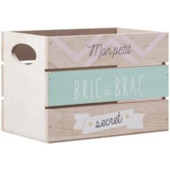 Lotto Di 2 Casse Stampate - Set Di 2 Cassette Stampate, Legno, Dimensioni S: 24,1x15x16,8 Cm M: 30x20x20 Cm - Atmosphera Créateur D'intérieur -Armonia Decor 83773581 2