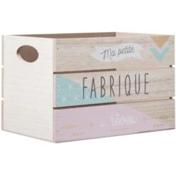 Lotto Di 2 Casse Stampate - Set Di 2 Cassette Stampate, Legno, Dimensioni S: 24,1x15x16,8 Cm M: 30x20x20 Cm - Atmosphera Créateur D'intérieur -Armonia Decor 83773581 3