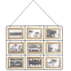 Legno Nomade Pell-mix - 18 Foto - Legno Nomade Pell-mix - 18 Foto, Mdf, Ferro, Pvc, Dimensioni L. 64 X L. 2 X H. 50 Cm - Atmosphera Créateur D'intérieur