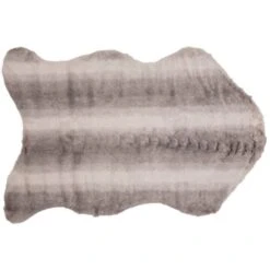 Tappeto In Pelliccia Grizzli Grigio 60x90cm - Atmosphera Créateur D'intérieur