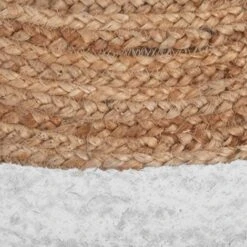 Corso Di Iuta Bordo Bianco D120 - Tappeto In Iuta Bordo Bianco, Iuta Vegetale, Poliestere, Diametro 120 Cm - Atmosphera Créateur D'intérieur -Armonia Decor 83774241 4