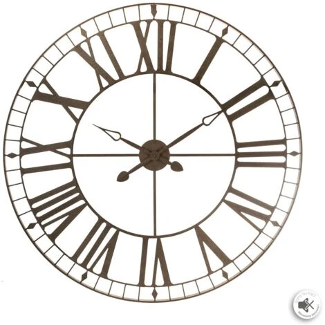 Orologio Vintage In Metallo Marrone D90 - Orologio In Metallo Vintage, Marrone, Ferro, Dimensioni 88x4,5x88 Cm - Atmosphera Créateur D'intérieur 3 Orologio Vintage In Metallo Marrone D90 - Orologio In Metallo Vintage, Marrone, Ferro, Dimensioni 88x4,5x88 Cm - Atmosphera Créateur D'intérieur