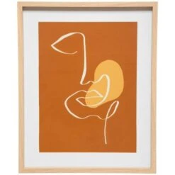 Poster Incorniciato Vibe 42x52 Arancione In Pannello Di Legno Mdf - Atmosphera Créateur D'intérieur