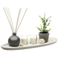 Scatola Di Profumo Ylang - Scatola Di Profumo, Vassoio Di Plastica, 2 Candele, Dimensioni 52x19 Cm - Atmosphera Créateur D'intérieur