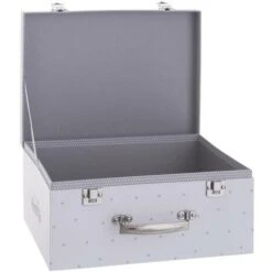 Scatola Di Cartone Grigio Malle X3 30 33 36 - Scatola Di Cartone, Manico In Metallo, Grigio, Cartone, Dimensioni: S: 30,5x21,5x13,7 Cm M: 33x24,5x15,3 Cm L: 36x27,5x16,5 Cm - Atmosphera Créateur D'int -Armonia Decor 83780265 5