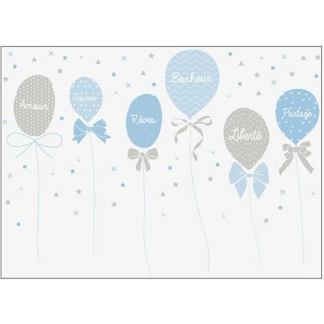 Adesivo Per Bambini Palloncini Ragazzi 50x70 - Adesivo Bambini Palloncini Ragazzi, Pvc, Dimensioni L. 50 X L. 70 Cm - Atmosphera Créateur D'intérieur 3 Adesivo Per Bambini Palloncini Ragazzi 50x70 - Adesivo Bambini Palloncini Ragazzi, Pvc, Dimensioni L. 50 X L. 70 Cm - Atmosphera Créateur D'intérieur