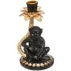 Porta Tealight A Forma Di Scimmia Nera 19 Cm - Feeric Lights & Christmas -Armonia Decor 83781412 1
