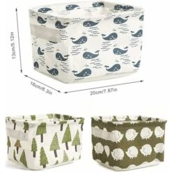 4 Mini Cestini Portaoggetti, Cesto Portaoggetti In Tessuto Per Bambini Piccolo Organizer Pieghevole Per Giocattoli, Giocattoli, Trucchi, Piccoli Oggetti, Libri, Organizzazione Della Scrivania. -Armonia Decor 83788778 3