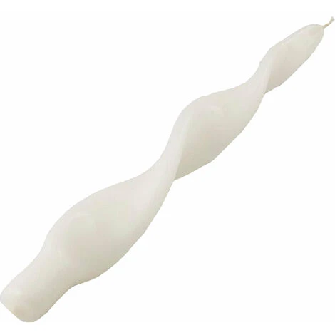 Candela Fiamma Spirale In Cera Laccata H 27 Cm Decorazione Luminosa Ambiente -Candela Panna 4 Candela Fiamma Spirale In Cera Laccata H 27 Cm Decorazione Luminosa Ambiente -Candela Panna - immagine 2