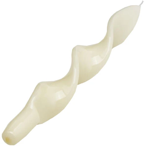 Candela Fiamma Spirale In Cera Laccata H 27 Cm Decorazione Luminosa Ambiente -Candela Panna 5 Candela Fiamma Spirale In Cera Laccata H 27 Cm Decorazione Luminosa Ambiente -Candela Panna - immagine 3