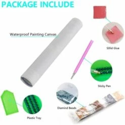 Kit Di Pittura Diamante 5D Fai Da Te Trapano Completo Strass Di Cristallo Colla Pittura Diamante Ricamo Pittura Casa Artigianato Decorazione Della Parete 30 40 Cm (Colore-C) -Armonia Decor 85322615 5
