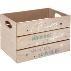 Cassa X 2 Legno + Blu - Atmosphera Créateur D'intérieur -Armonia Decor 85736886 2